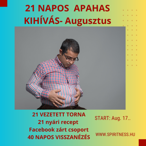 21 napos „APAHAS” kihívás augusztus - férfiaknak