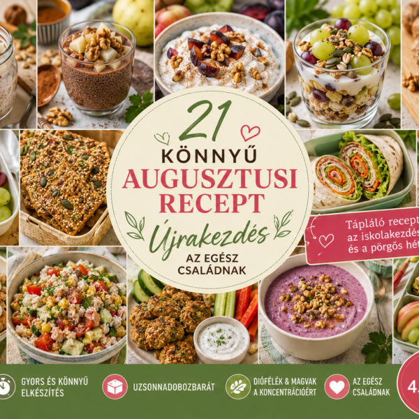 Iskolakezdő receptcsomag – 21 könnyű augusztusi recept az egész családnak
