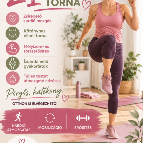 21 Álló Kardió Torna – pörgős mozgás, hatékony mélyizomerősítés
